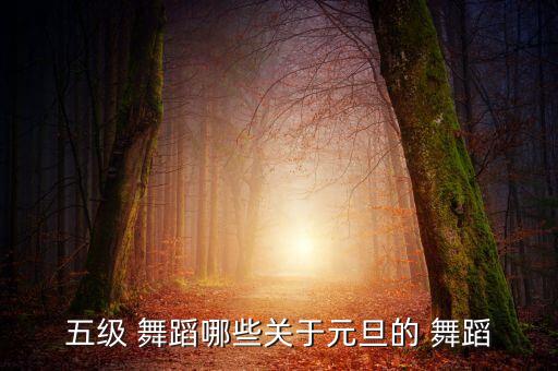 五级 舞蹈哪些关于元旦的 舞蹈