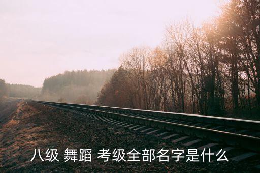 八级 舞蹈 考级全部名字是什么