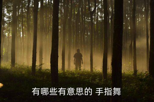 有哪些有意思的 手指舞