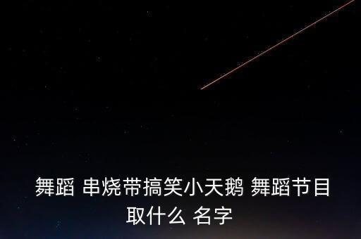  舞蹈 串烧带搞笑小天鹅 舞蹈节目取什么 名字