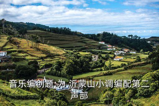 音乐编创题:为 沂蒙山小调编配第二声部