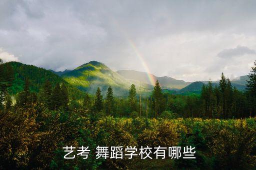  艺考 舞蹈学校有哪些