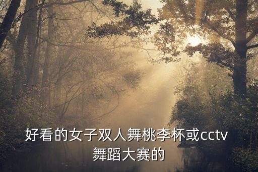 好看的女子双人舞桃李杯或cctv 舞蹈大赛的