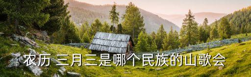 农历 三月三是哪个民族的山歌会