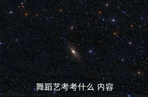  舞蹈艺考考什么 内容