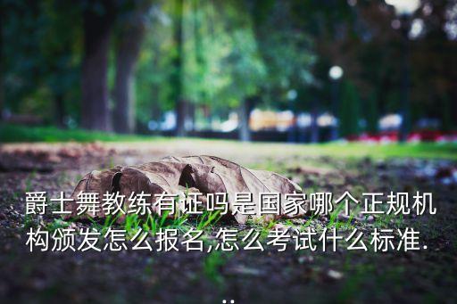 爵士舞蹈考证,国家体育总局颁发的舞蹈教练资格证已经结束
