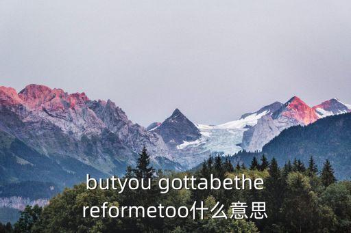 butyou gottabethereformetoo什么意思