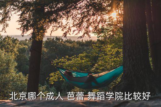 北京哪个成人 芭蕾 舞蹈学院比较好
