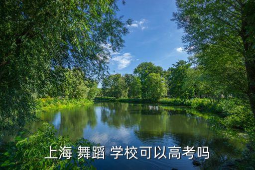 上海 舞蹈 学校可以高考吗