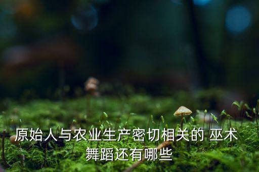 原始人与农业生产密切相关的 巫术 舞蹈还有哪些