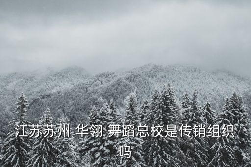 江苏苏州 华翎 舞蹈总校是传销组织吗