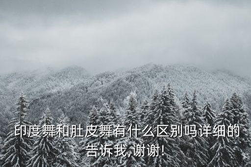  印度舞和肚皮舞有什么区别吗详细的告诉我,谢谢!