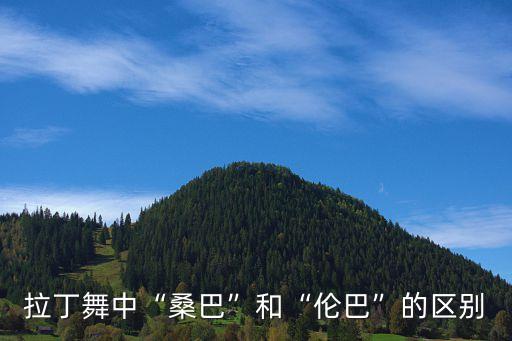 拉丁舞中“桑巴”和“伦巴”的区别