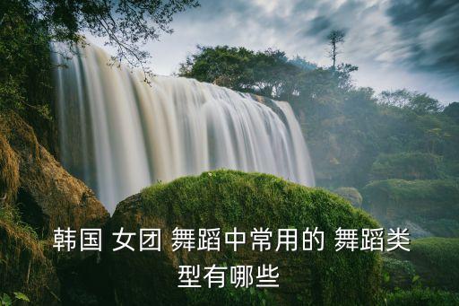  韩国 女团 舞蹈中常用的 舞蹈类型有哪些