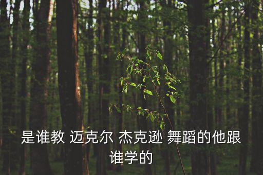 学习迈克尔杰克逊舞蹈,舞蹈悦鹜一对一私教!迈克尔也能跳舞