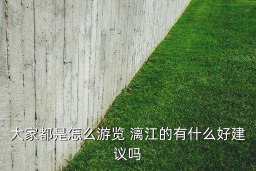 大家都是怎么游览 漓江的有什么好建议吗