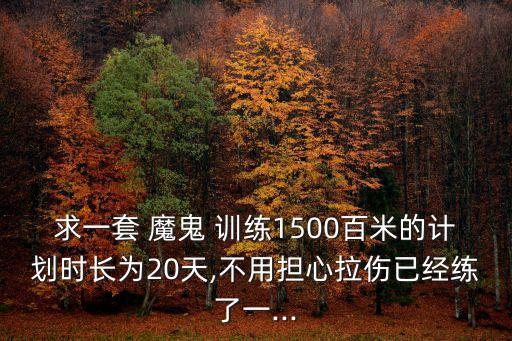 求一套 魔鬼 训练1500百米的计划时长为20天,不用担心拉伤已经练了一...