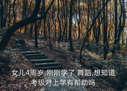 女儿4周岁,刚刚学了 舞蹈,想知道考级对上学有帮助吗