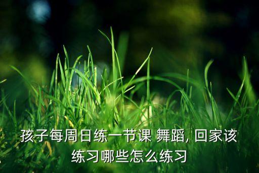 孩子每周日练一节课 舞蹈, 回家该练习哪些怎么练习