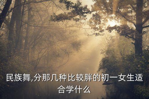 民族舞,分那几种比较胖的初一女生适合学什么