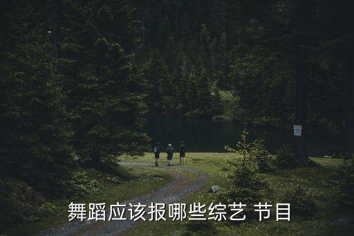  舞蹈应该报哪些综艺 节目