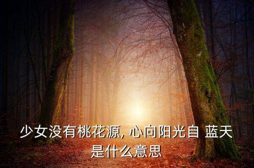 舞蹈心向蓝天,心向阳光子蓝天:女孩子不需要天堂解除痛苦