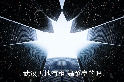  武汉天地有租 舞蹈室的吗