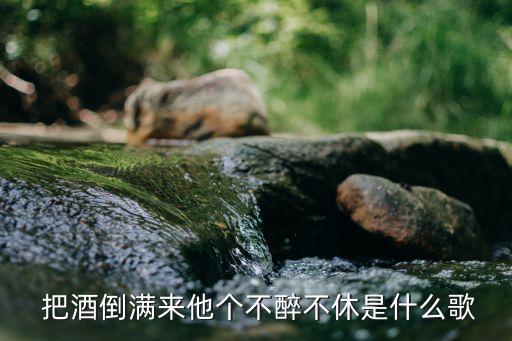  把酒倒满来他个不醉不休是什么歌