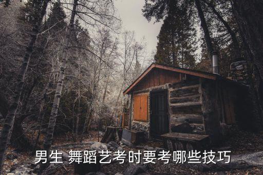  男生 舞蹈艺考时要考哪些技巧