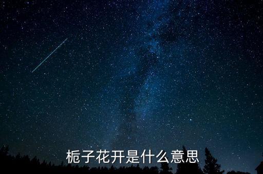  栀子花开是什么意思