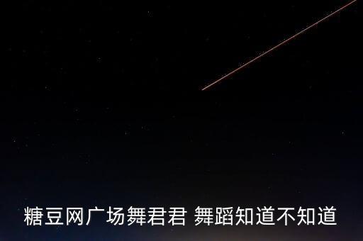 糖豆网广场舞君君 舞蹈知道不知道