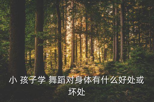 小 孩子学 舞蹈对身体有什么好处或坏处