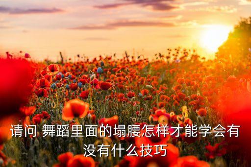 请问 舞蹈里面的塌腰怎样才能学会有没有什么技巧