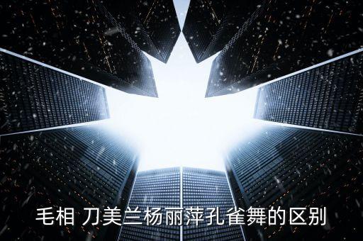 毛相 刀美兰杨丽萍孔雀舞的区别