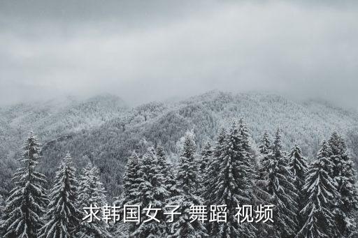 求韩国女子 舞蹈 视频