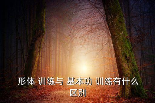  形体 训练与 基本功 训练有什么区别