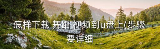 怎样下载 舞蹈 视频到u盘上(步骤要详细