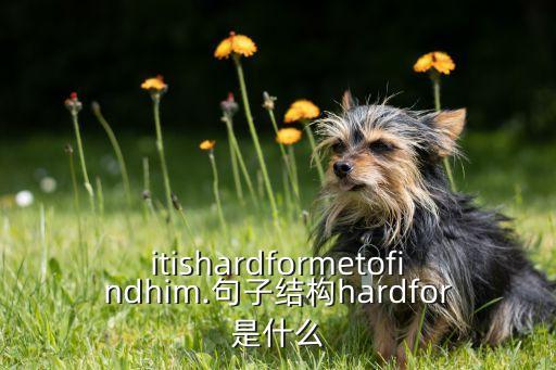 itishardformetofindhim.句子结构hardfor是什么