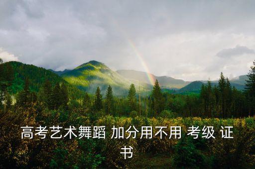 浙江舞蹈家协会考级证书能否加分,中国舞考级证书加分有何用?