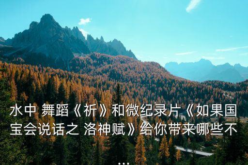 关于洛神赋的舞蹈,河南电视台洛神赋舞蹈