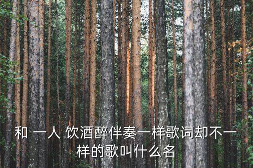 一人饮酒醉舞蹈,天佑一人我饮酒醉原唱