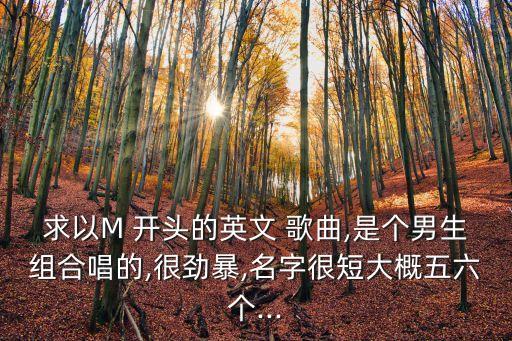m开头的欧美舞蹈歌曲,欧美男声歌曲开头男生哼