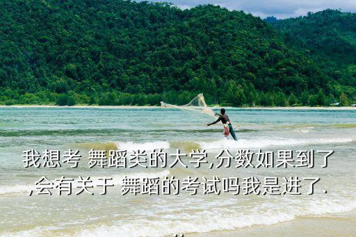 我想考 舞蹈类的大学,分数如果到了,会有关于 舞蹈的考试吗我是进了...