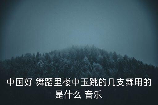 中国好 舞蹈里楼中玉跳的几支舞用的是什么 音乐