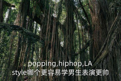 popping,hiphop,LAstyle哪个更容易学男生表演更帅