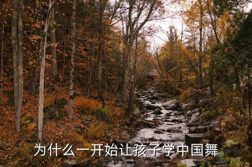 为什么一开始让孩子学中国舞