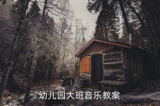 幼儿园大班音乐教案