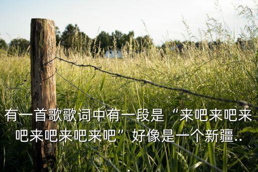 有一首歌歌词中有一段是“来吧来吧来吧来吧来吧来吧”好像是一个新疆...