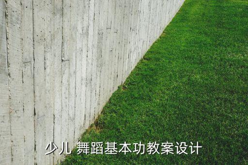 少儿 舞蹈基本功教案设计