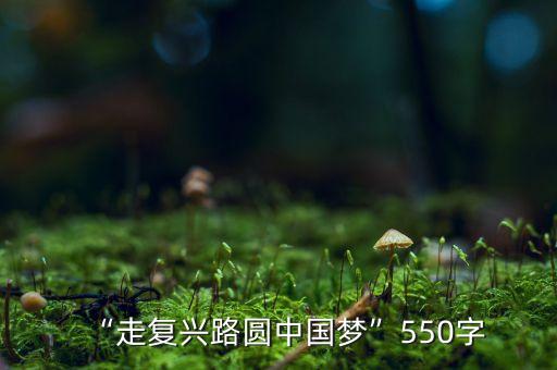 “走复兴路圆中国梦”550字